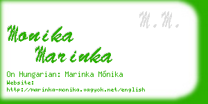 monika marinka business card